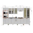 Ver imagem 4 de Cozinha Americana Modulada 6 Peças Torre Quente Cristaleira Vidros Reflecta Paris