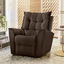 Ver imagem 2 de Poltrona do Papai Reclinável King Veludo Chocolate - Star Confort