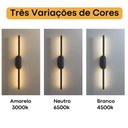 Ver imagem 2 de Luminária de Parede Interna Arandela Led 14w Vector Preta Moderna com 3 Cores de Luz Bivolt