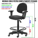 Ver imagem 5 de Cadeira Caixa Alta Balcão Executiva com Rodizio e Braço