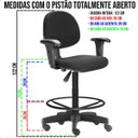 Ver imagem 6 de Cadeira Caixa Alta Balcão Executiva com Rodizio e Braço