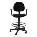 Ver imagem 4 de Cadeira Caixa Alta Balcão Executiva com Rodizio e Braço