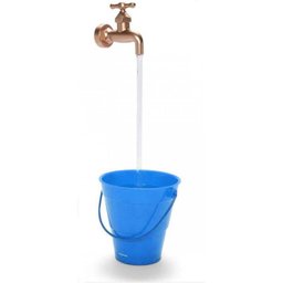 Caneca Magica Fonte de Água Torneira Balde Cascata Azul (12527) - 4