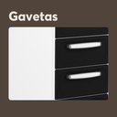 Ver imagem 5 de Balcão de Aço 3 Portas 2 Gavetas Preto Evidence Bertolini