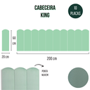 Ver imagem 6 de Cabeceira King Modulada Nuvem Cama Box 200 cm x 60 cm:VELUDO Verde Água