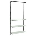 Ver imagem 1 de Conjunto Estante Cremalheira 3 Prateleiras 1 Arara 94x200 cm Comac Preto