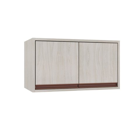 Armário Aéreo Pequeno para Cozinha New 60 X 33 Cm 2 Portas Mdp Legno Nogueira - Clicklar