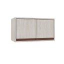 Ver imagem 1 de Armário Aéreo Pequeno para Cozinha New 60 X 33 Cm 2 Portas Mdp Legno Nogueira - Clicklar