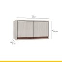 Ver imagem 3 de Armário Aéreo Pequeno para Cozinha New 60 X 33 Cm 2 Portas Mdp Legno Nogueira - Clicklar