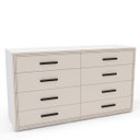 Ver imagem 2 de Cômoda Valência com 8 Gavetas 150x84cm Branco/Creme 240829