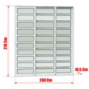 Ver imagem 4 de Porta Cor.c/Trav.3F.Móv.1/3 210x240 Elite c/Fechad.Tetra V.Lis.Branco Brimak