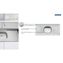 Ver imagem 2 de Pia de Apoio Tramontina New Raggi 40 em Aço Inox 120x52 Cm