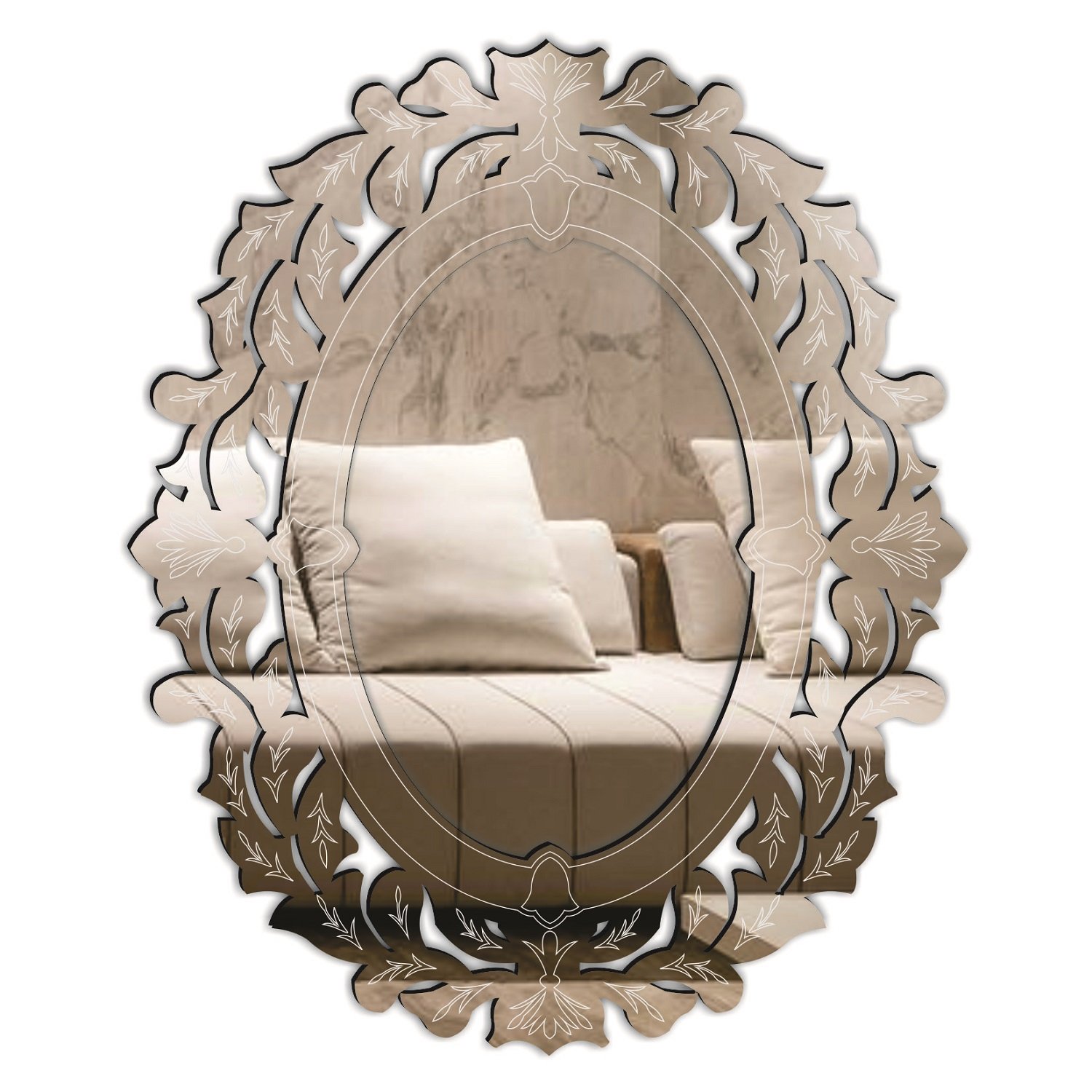 Espelho Decorativo veneziano Provençal 50x65 3882:prata