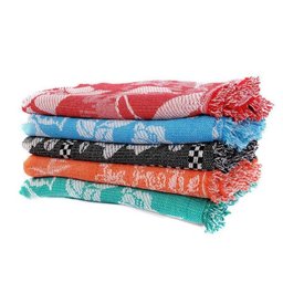 Cobertor Casal King Azul Turquesa com Branco 100% Algodão - 3