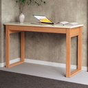 Ver imagem 1 de Mesa Escrivaninha Industrial 1 Gaveta 100% Mdf Off White/freijó F24 - Pradel