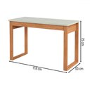 Ver imagem 4 de Mesa Escrivaninha Industrial 1 Gaveta 100% Mdf Off White/freijó F24 - Pradel