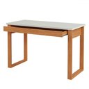 Ver imagem 3 de Mesa Escrivaninha Industrial 1 Gaveta 100% Mdf Off White/freijó F24 - Pradel