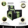 Cadeira Gamer Sparta com Encosto Reclinável e Carregador Usb Corino Preto/verde Sofa Store - 6