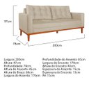 Ver imagem 4 de Sofá 2 Lugares Dubai Suede Bege - ADJ Decor