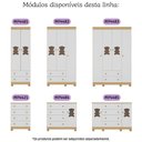 Ver imagem 6 de Cômoda Infantil 95cm 1 Porta com Vidro e 4 Gavetas Fofura Multimóveis Mp4484 Madeirado/branco