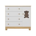 Ver imagem 7 de Cômoda Infantil 95cm 1 Porta com Vidro e 4 Gavetas Fofura Multimóveis Mp4484 Madeirado/branco
