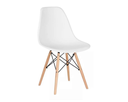 Ver imagem 1 de Cadeira Charles Eames Eiffel Cor Branca Base Madeira Sala Cozinha Jantar