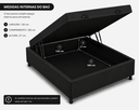 Ver imagem 2 de Base Box Baú Casal 128x188 Suede Preto