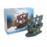 Enfeite Aquario Navio Pirata Grande de Resina - 1