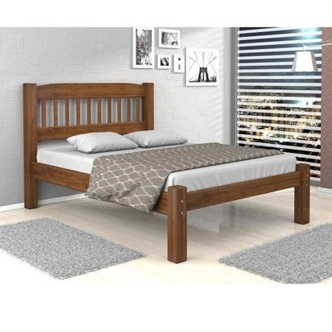 Cama de Casal em Madeira Maciça Super Resistente
