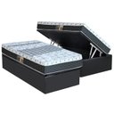 Ver imagem 1 de Cama Box Baú Solteiro: Colchão Molas Bonnel Castor System Class One Face + Base CRC Suede Gray(88x18