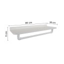 Ver imagem 4 de Cabideiro Prateleira de Parede Roupas e Acessórios Estilo Industrial Branco