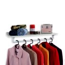 Ver imagem 6 de Cabideiro Prateleira de Parede Roupas e Acessórios Estilo Industrial Branco
