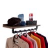Cabideiro Prateleira de Parede Roupas e Acessórios Estilo Industrial Versati - 5