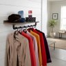 Cabideiro Prateleira de Parede Roupas e Acessórios Estilo Industrial Versati - 1