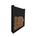 Ver imagem 3 de Quadro Porta Rolhas de Vinho Champanhe Tampinhas Decorativo Preto Laca