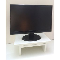 Suporte de Mesa Giratório com Nicho 360° para Monitor Branco - 5