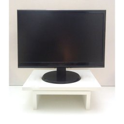 Suporte de Mesa Giratório com Nicho 360° para Monitor Branco - 6