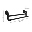 Ver imagem 5 de Kit Acessórios para Banheiro 3 Peças Porta Toalhas Papel Cabideiro Estilo Industrial Preto Laca