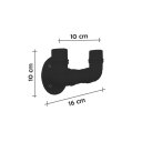 Ver imagem 6 de Kit Acessórios para Banheiro 3 Peças Porta Toalhas Papel Cabideiro Estilo Industrial Preto Laca