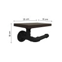 Ver imagem 7 de Kit Acessórios para Banheiro 3 Peças Porta Toalhas Papel Cabideiro Estilo Industrial Preto Laca