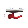 Kit Acessórios para Banheiro 3 peças Porta Toalhas Papel Cabideiro Estilo Industrial Vermelho Laca - 6