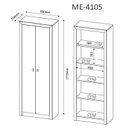 Ver imagem 4 de Armário para Escritório 2 Portas ME4105 - Tecno Mobili - Nogal