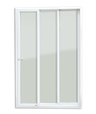 Ver imagem 1 de Porta Correr PVC 3F 210 x 200 V.Liso Temperado c/Cremona Brimak
