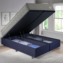 Ver imagem 3 de Base Box Baú King 193x203 Suede com Colchão New 4 Estações Molas Ensacadas