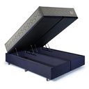 Ver imagem 5 de Base Box Baú King 193x203 Suede com Colchão New 4 Estações Molas Ensacadas