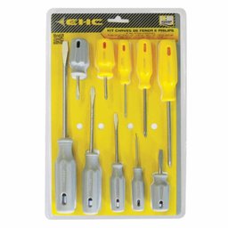 Kit Jogo de Chaves Fenda e Philips - C/10 Peças - Ehc - 1