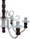 Ver imagem 5 de Lustre Torneado De Madeira Rustica Para Sala De Jantar Grande - Branco & Verniz