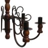 Lustre Torneado De Madeira Rustica Para Sala De Jantar Grande  - Verniz - 5