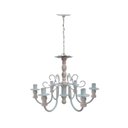 Ver imagem 4 de Lustre Torneado De Madeira Rustica Para Sala De Jantar Grande - Branco