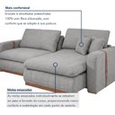 Ver imagem 6 de Sofá Cama Retrátil e Reclinável 2 Lugares Pés Madeira Maciça 210cm França Yescasa